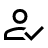 Person check icon.