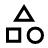 Shapes icon.